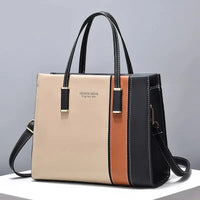 Patchwork Handbags For Women Adjustable Strap Handle Bag-Handbags-Bennys Beauty World