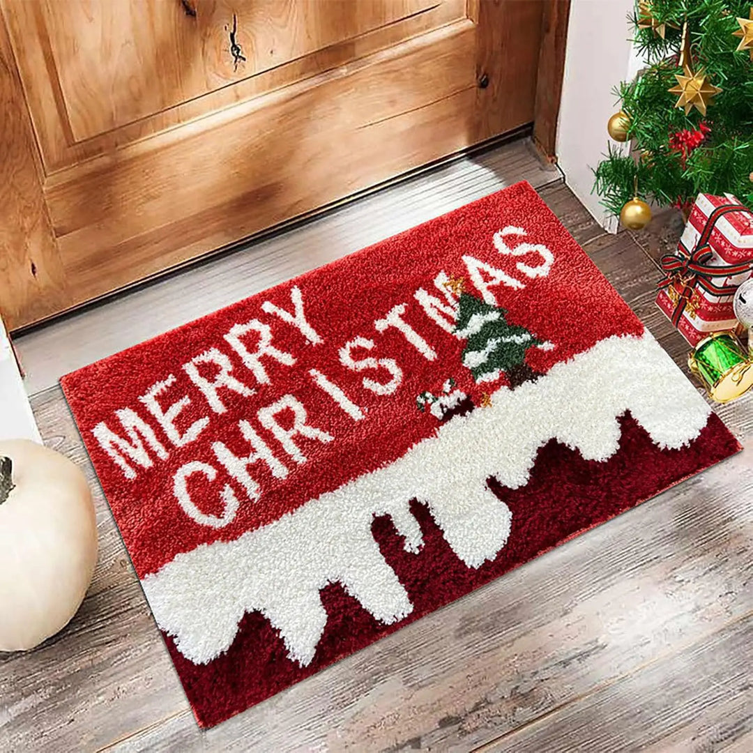 Christmas Door Mat Red Santa Claus