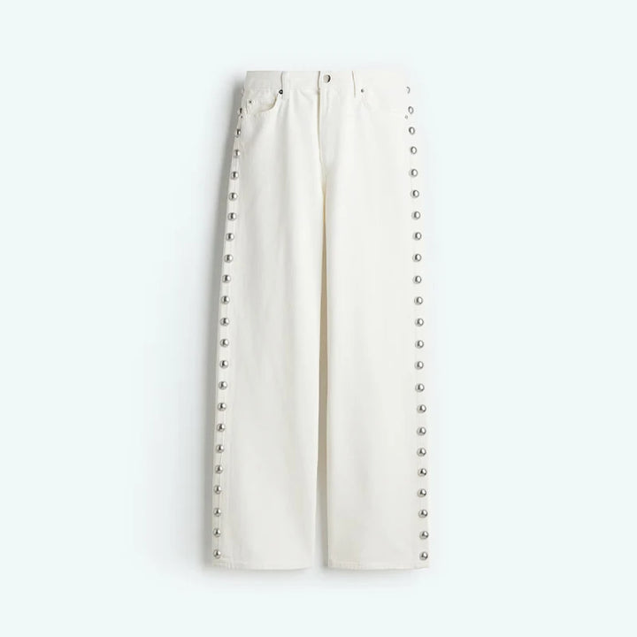 Beaded Women's Denim Jean Pants