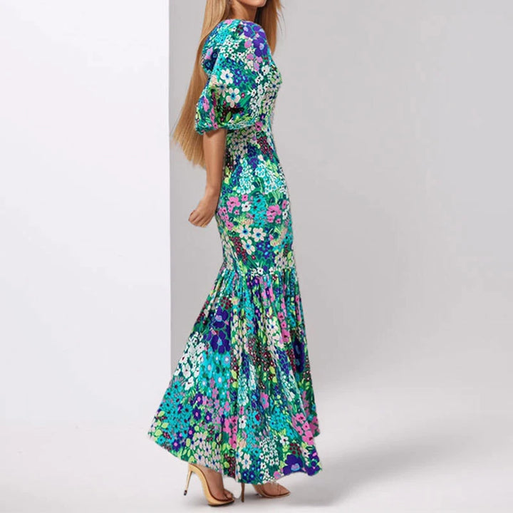 Early Spring New O Neck Fit Mermaid Dress-Dresses-Bennys Beauty World