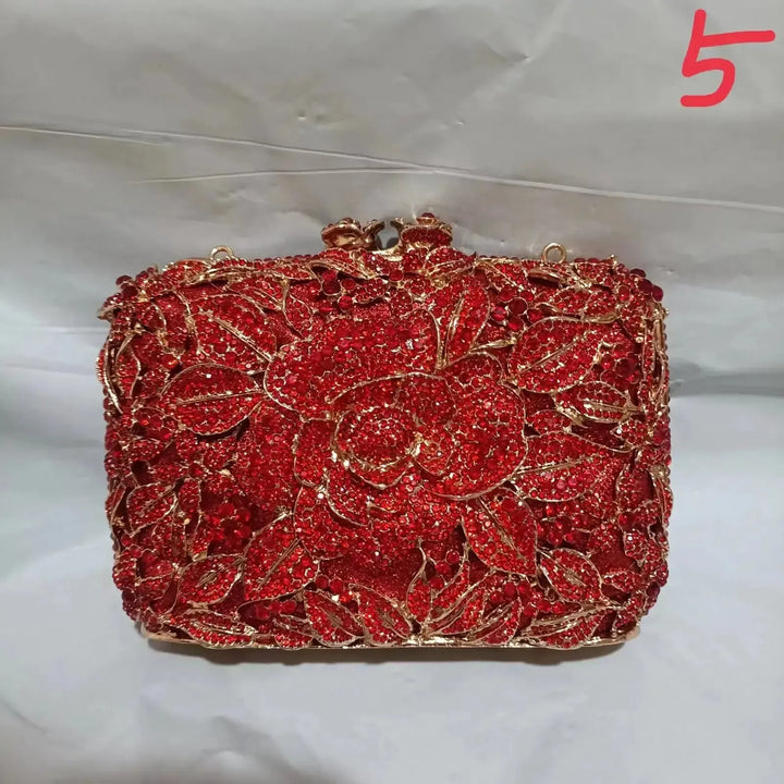 Crystal Rhinestone Evening Clutch Bag - Bennys Beauty World