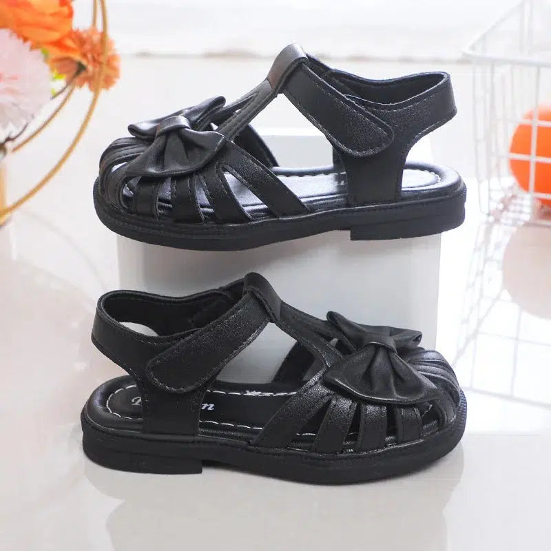 Girls Sandals Bow Peep-toe Non-slip Sandals-Shoes-Bennys Beauty World