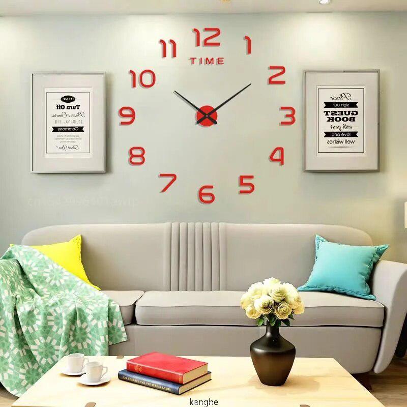 Acrylic Mirror Clock Stickers-Arlik interiors