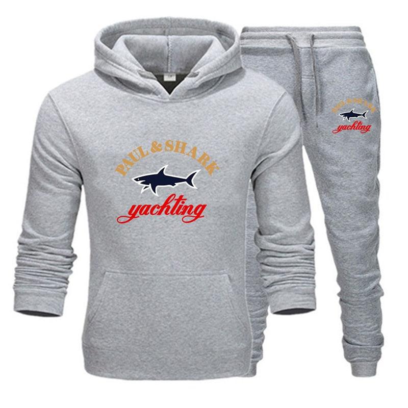 Men's Sweatshirt Sets Solid Color Hoodies+ Sweatpants 2Pcs Tracksuit-Hoodie-Bennys Beauty World