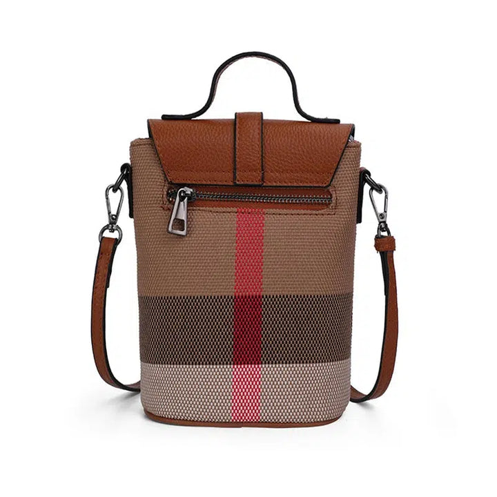 Leather Canvas Crossbody Ladies Bag