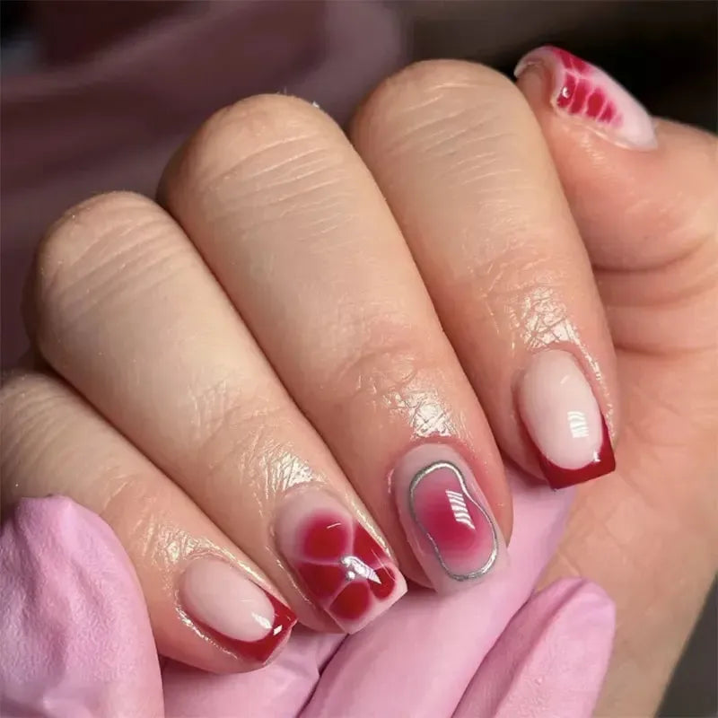 Short Square Press-On Nails – 24 Pcs Acrylic False Nail Tips | Bennys Beauty World-Nails-Bennys Beauty World