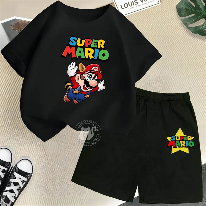 Summer Kids Cotton T-shirt + Shorts Set-Outfit Sets-Bennys Beauty World