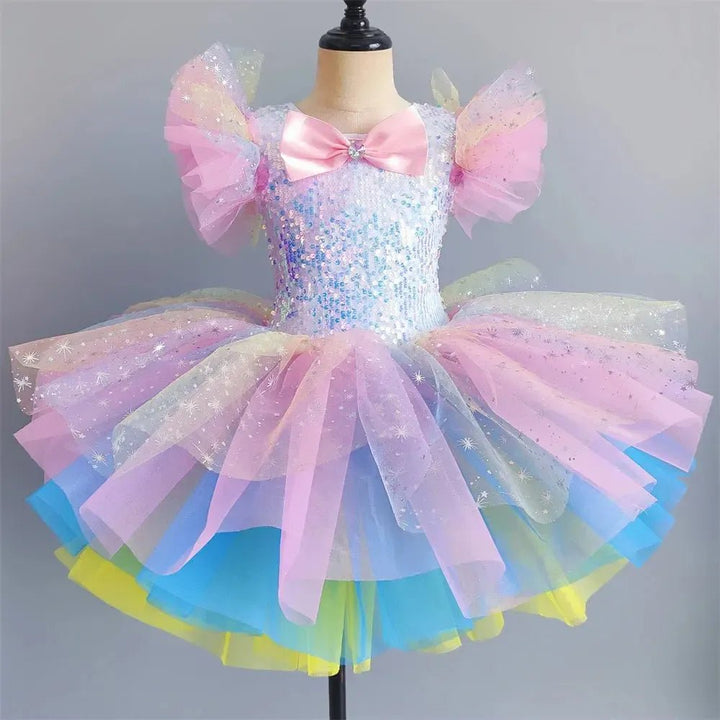 Girls Ballet Tutu Dress – Sleeveless Dance Leotard &amp; Skirt - Bennys Beauty World