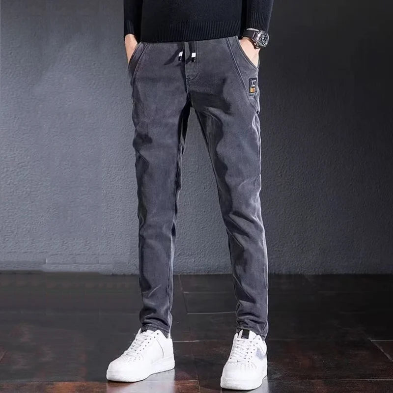 Men's Comfortable Elastic Waist Denim Pants