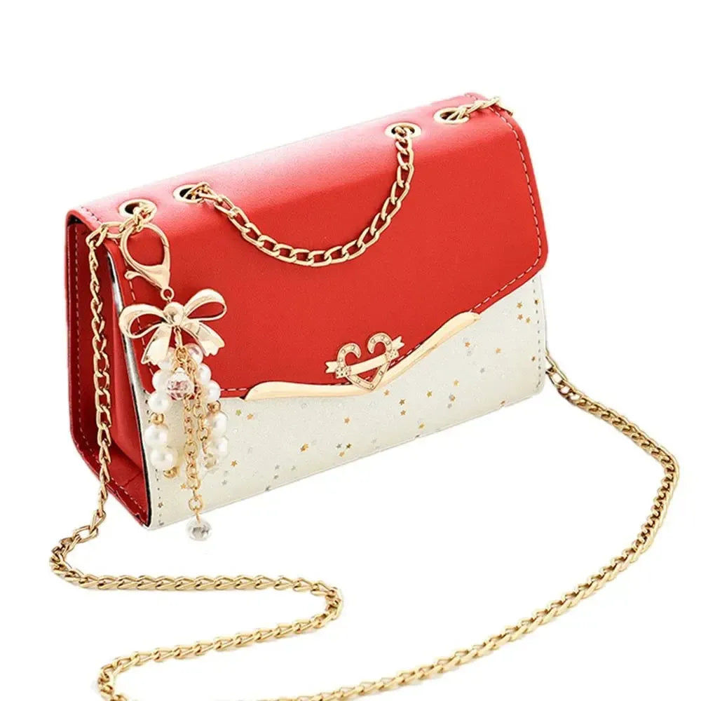Women's Sequin Shoulder Bag – PU Leather Flap Crossbody Handbag with Tassel-bag-Bennys Beauty World