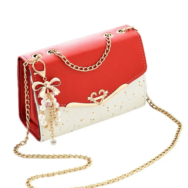 Women's Sequin Shoulder Bag – PU Leather Flap Crossbody Handbag with Tassel-bag-Bennys Beauty World