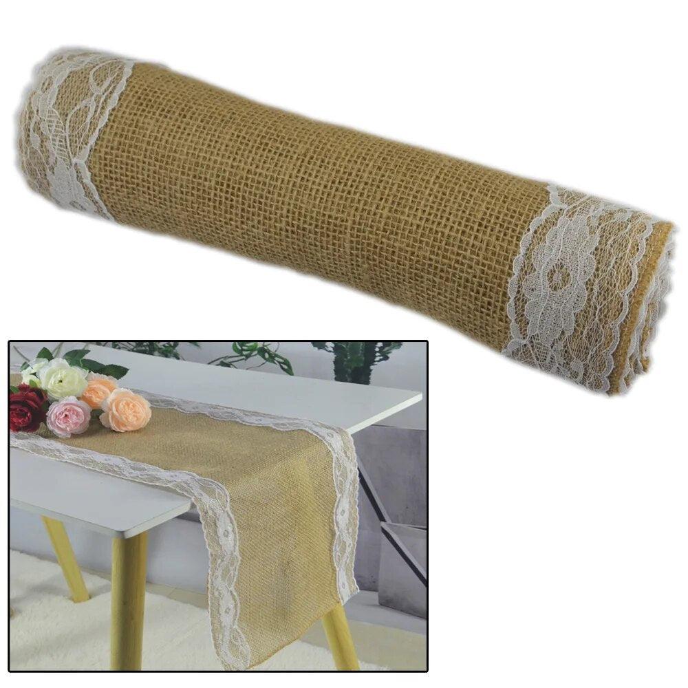 Vintage Lace Burlap Table Runners-Kitchen & Dining-Arlik interiors