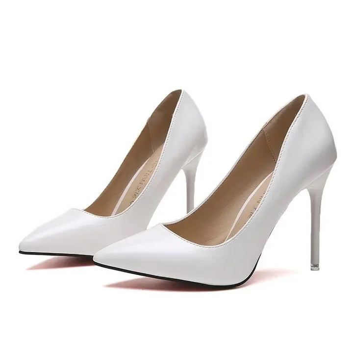 Women Shoes Pointed Toe Pumps Patent Leather Dress High Heels