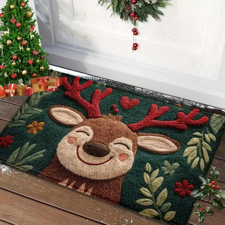 Christmas Door Mat Red Santa Claus