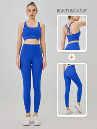 2 Piece Yoga Clothes Womens Tracksuit Athletic Wear-Cropped Top-Bennys Beauty World