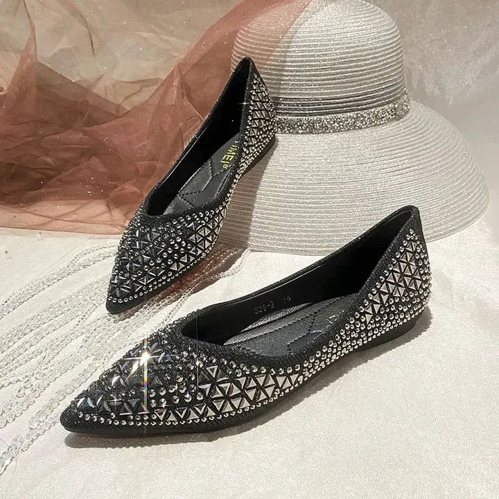 Bling Butterfly Pointed - Toe Ballet Flats - Bennys Beauty World