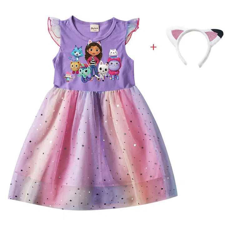 Cartoon Baby Girl Party Dresses-Dresses-Bennys Beauty World