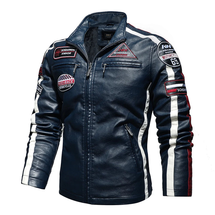 Fall Motorcycle Leather Jacket For Men only $103.09