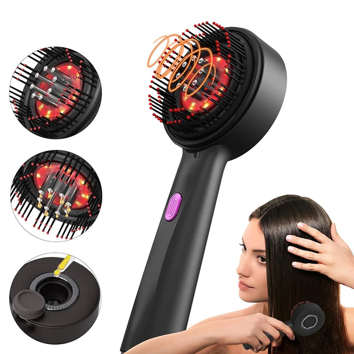 3 Modes Electric Massage Comb Portable Red Light Laser