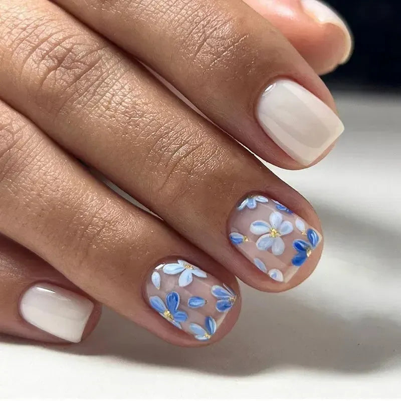 Short Square Press-On Nails – 24 Pcs Acrylic False Nail Tips | Bennys Beauty World-Nails-Bennys Beauty World