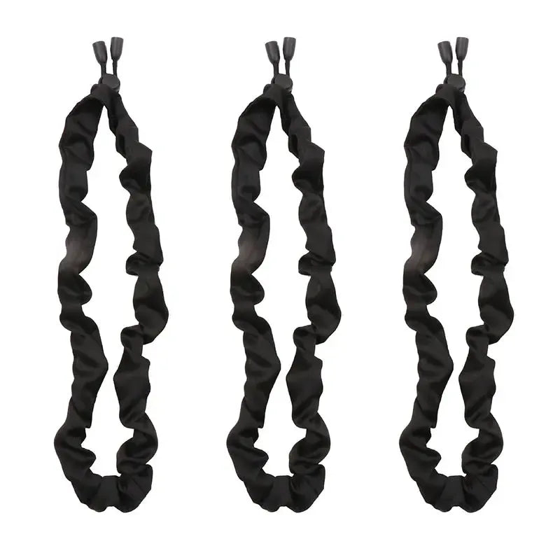 3pcs Adjustable Hair Rope Extra Length Scrunchie Elastic Tie No Slip Silky Satin Hair Loop Rubber Band-Bennys Beauty World