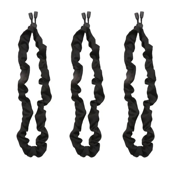 3pcs Adjustable Hair Rope Extra Length Scrunchie Elastic Tie No Slip Silky Satin Hair Loop Rubber Band-Bennys Beauty World
