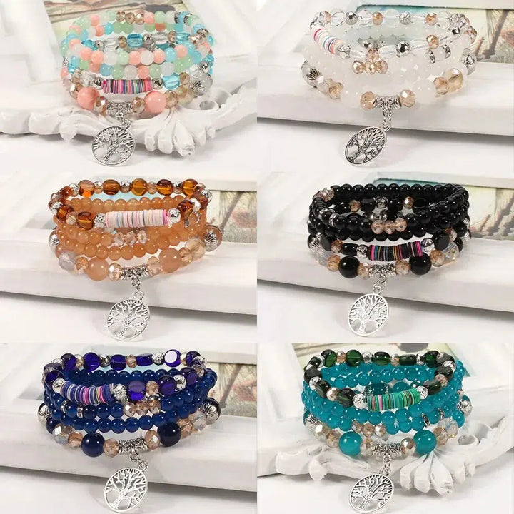 Multi-Layer Pendant Bracelet Artificial Crystal Glass-bracelet-Bennys Beauty World