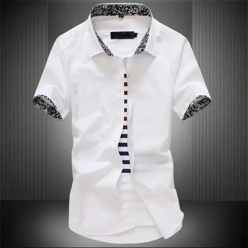 Men's Summer Solid Color Business Professional Shirt-shirt-Bennys Beauty World