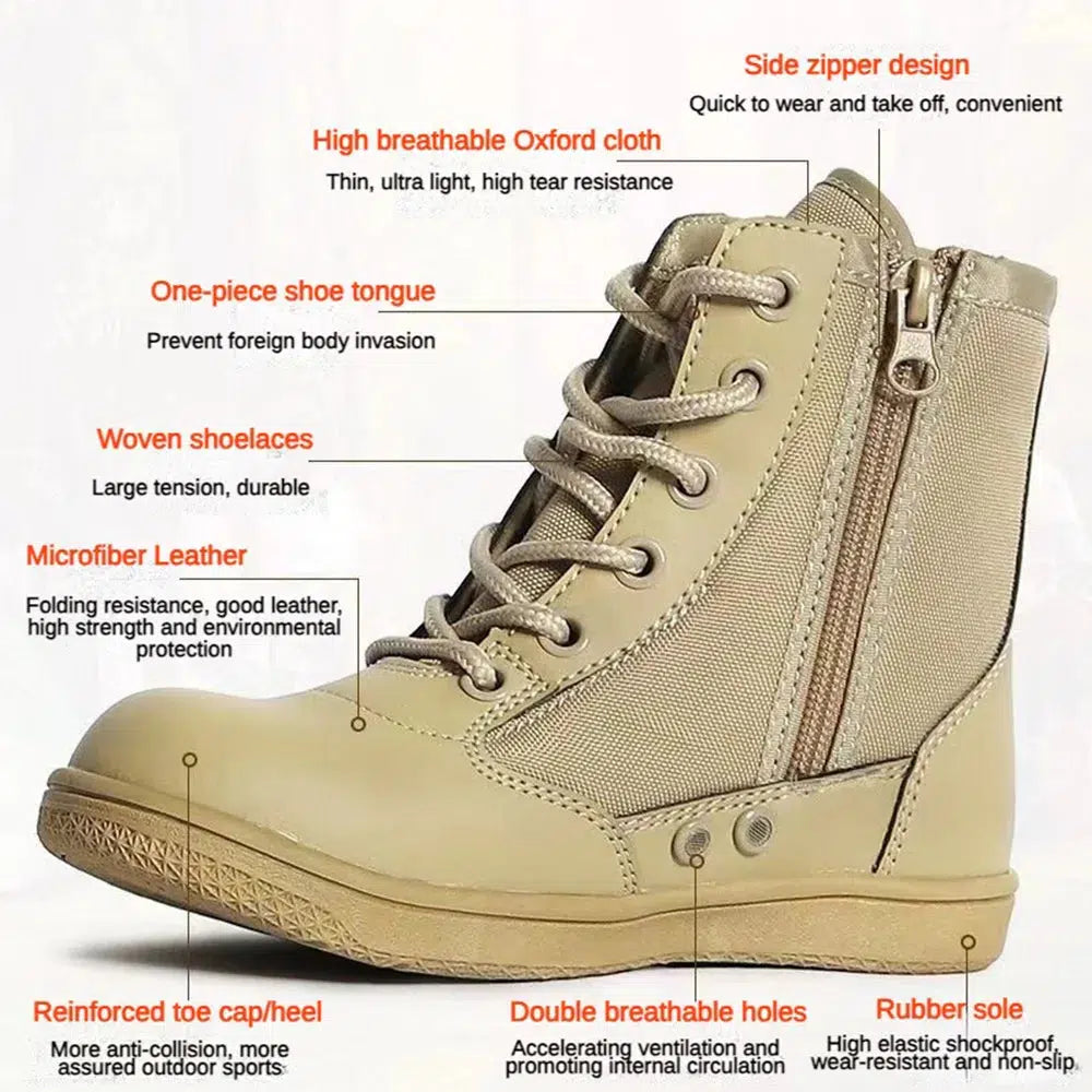 Kids Military Boots Training Outdoor Tactical Boots-Bennys Beauty World