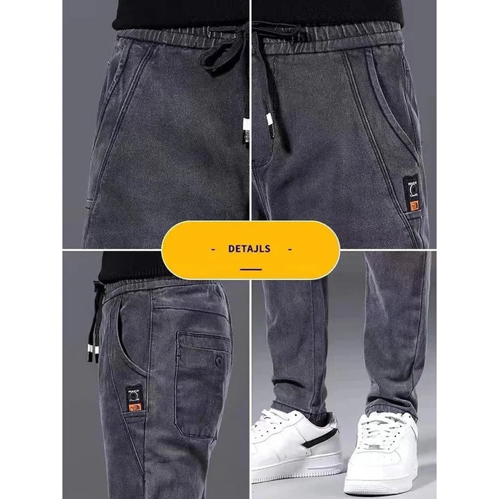 Men's Comfortable Elastic Waist Denim Pants