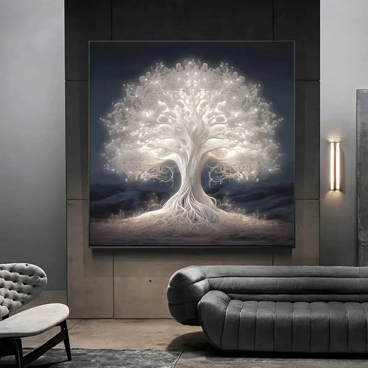 Fantasy White Tree Of Life Poster Prints For Living Room Decor-Art-Arlik interiors