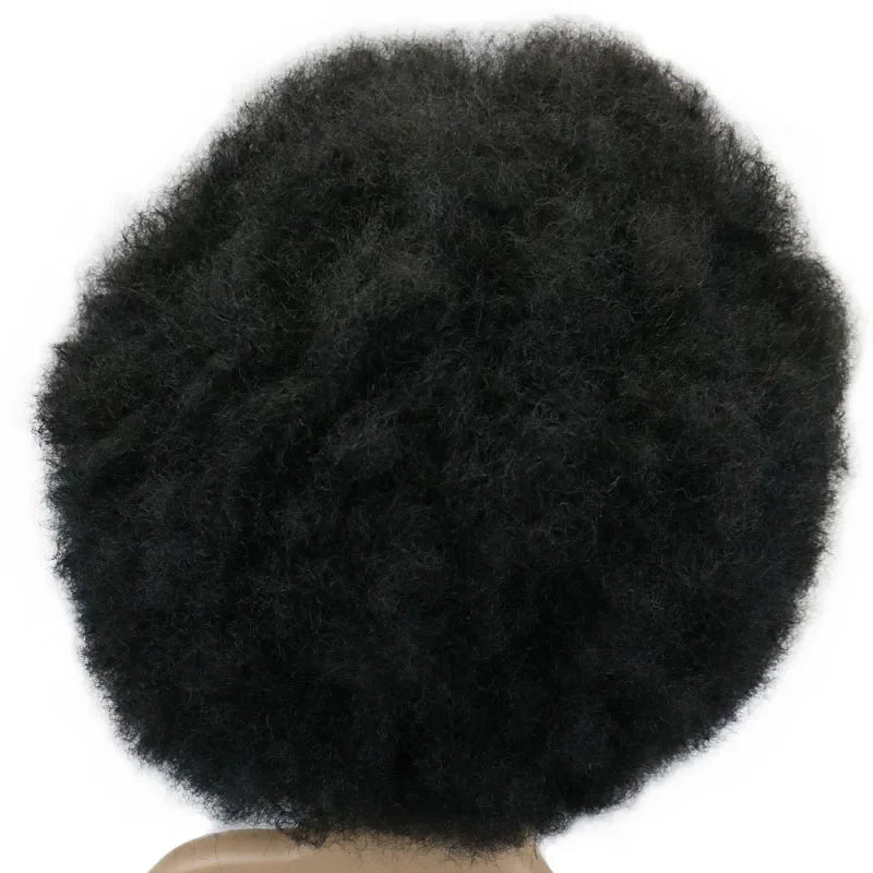 Super Big  Short Curly Cosplay Party Black Dance Afro Wigs Synthetic