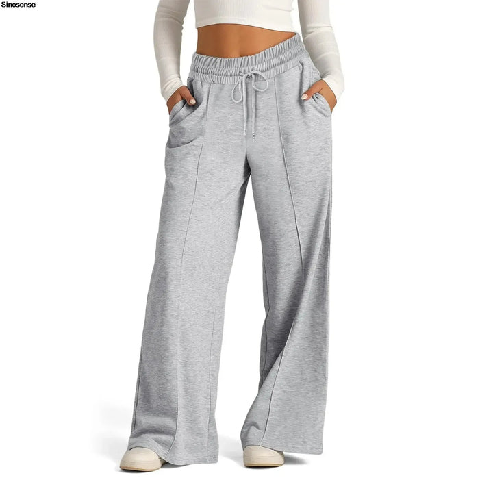 Womens Wide Leg Sweatpants High Waisted Baggy Flared Pants-Pant-Bennys Beauty World