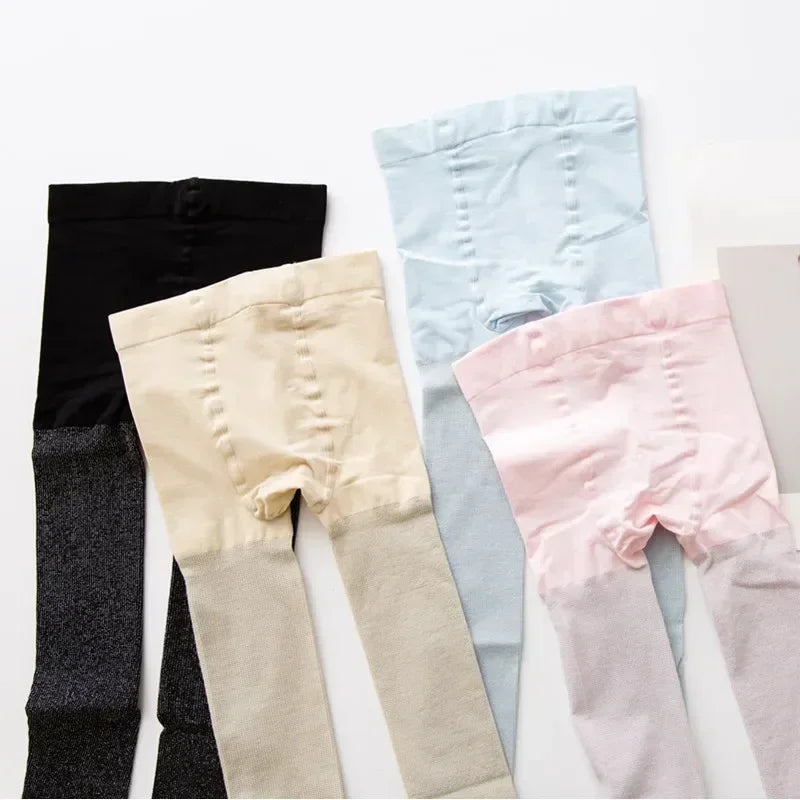 Girls Cotton Tights | Solid Colour Pantyhose | Ages 0–12