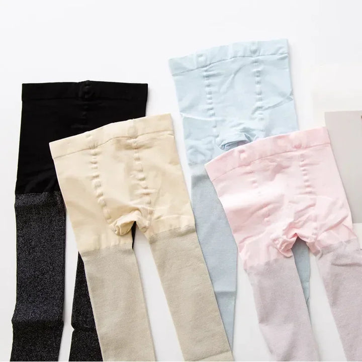 Girls Cotton Tights | Solid Colour Pantyhose | Ages 0–12