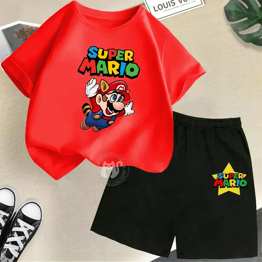 Summer Kids Cotton T-shirt + Shorts Set-Outfit Sets-Bennys Beauty World