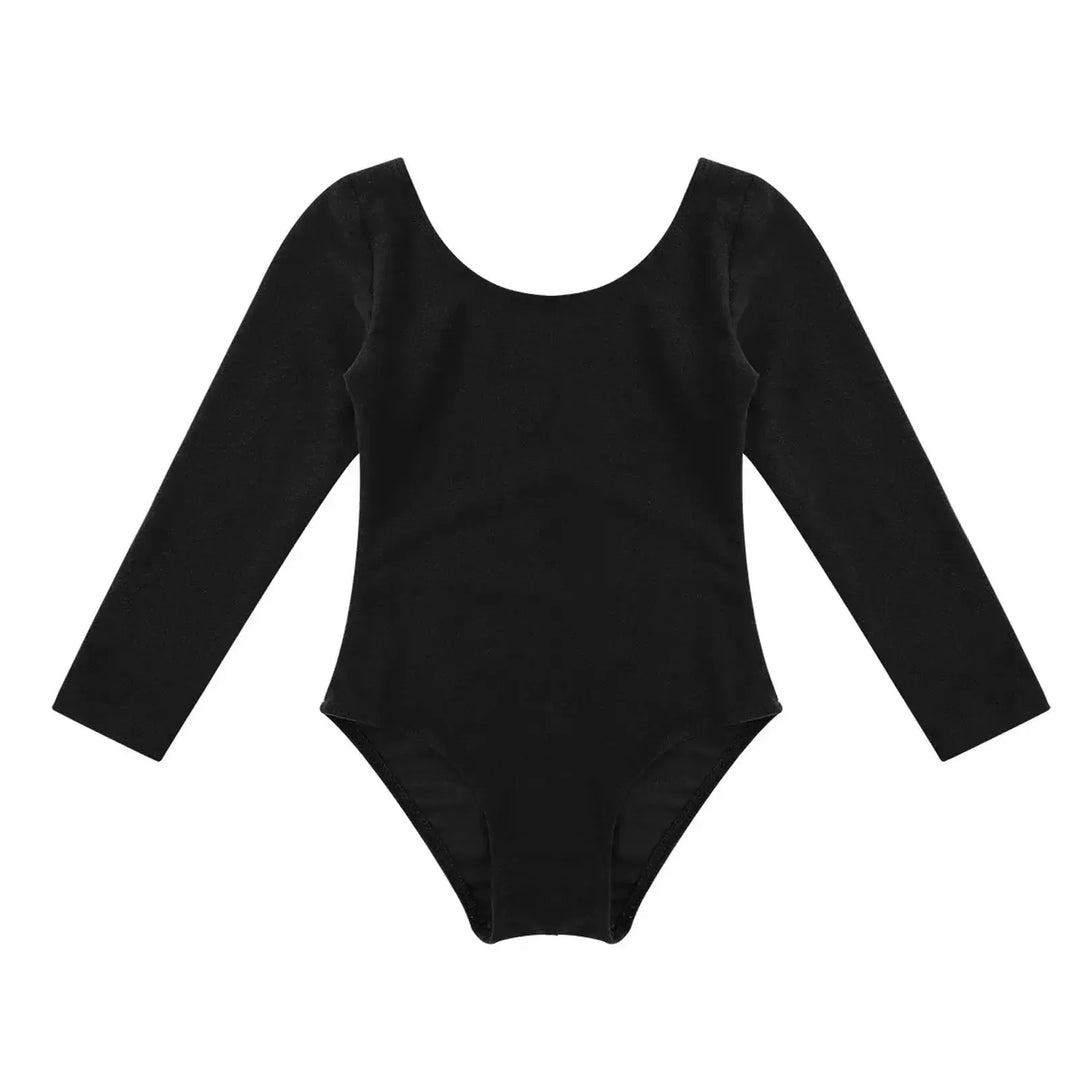 Girls Long Sleeve Ballet Leotard – Gymnastics Bodysuit - Bennys Beauty World