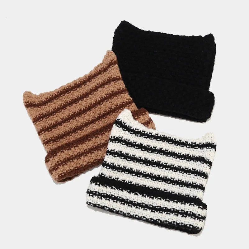 Women Girls Autumn Winter Cute Cat Ears Cap