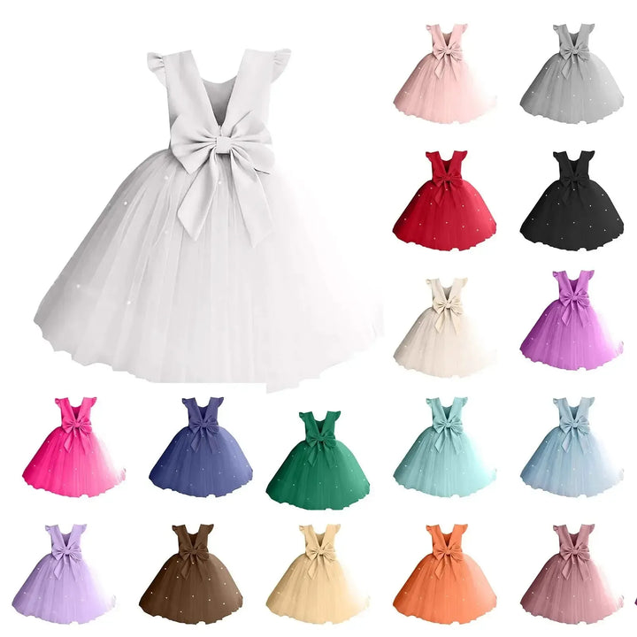 Girls Flower Girl Dress – Christmas &amp; Party (18M–9Y) - Bennys Beauty World