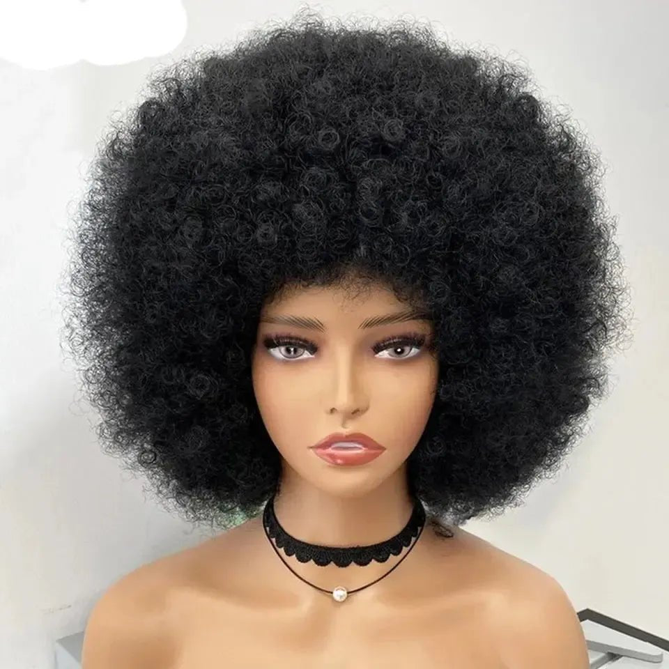 Brazilian Remy Afro Kinky Curly Bob Wig – 200% Density - Bennys Beauty World