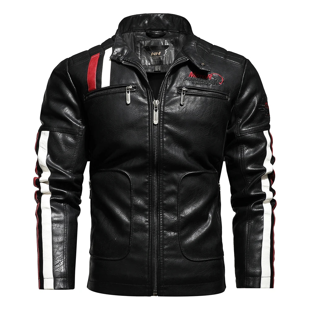 Fall Motorcycle Leather Jacket For Men only $103.09