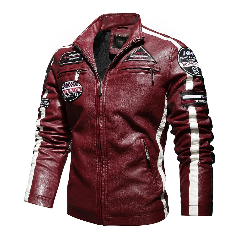 Fall Motorcycle Leather Jacket For Men only $103.09