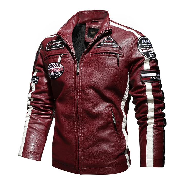 Fall Motorcycle Leather Jacket For Men only $103.09