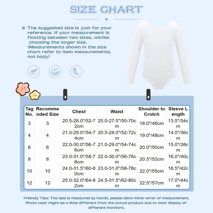 Girls Long Sleeve Ballet Leotard – Gymnastics Bodysuit - Bennys Beauty World