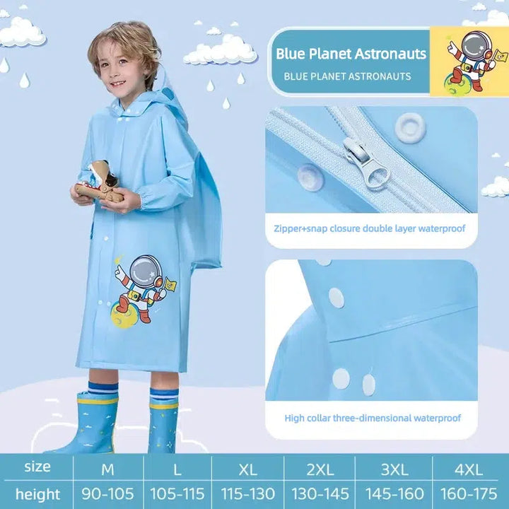 Kids Raincoat Wateproof Childrens Dinosaur Rain Coat-kids clothing-Bennys Beauty World