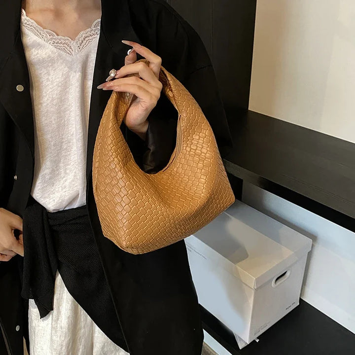 Women Classic Fashion Woven Embossed Handbags