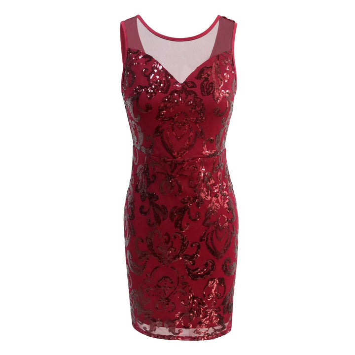 V-Neck Sleeveless A-Line Midi Dress
