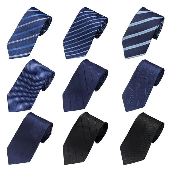 Men's Fashion Blue Striped Necktie