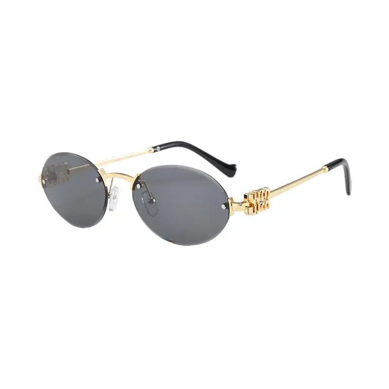 Oval Rimless Sunglasses | UV400 Anti-Glare Unisex Eyewear