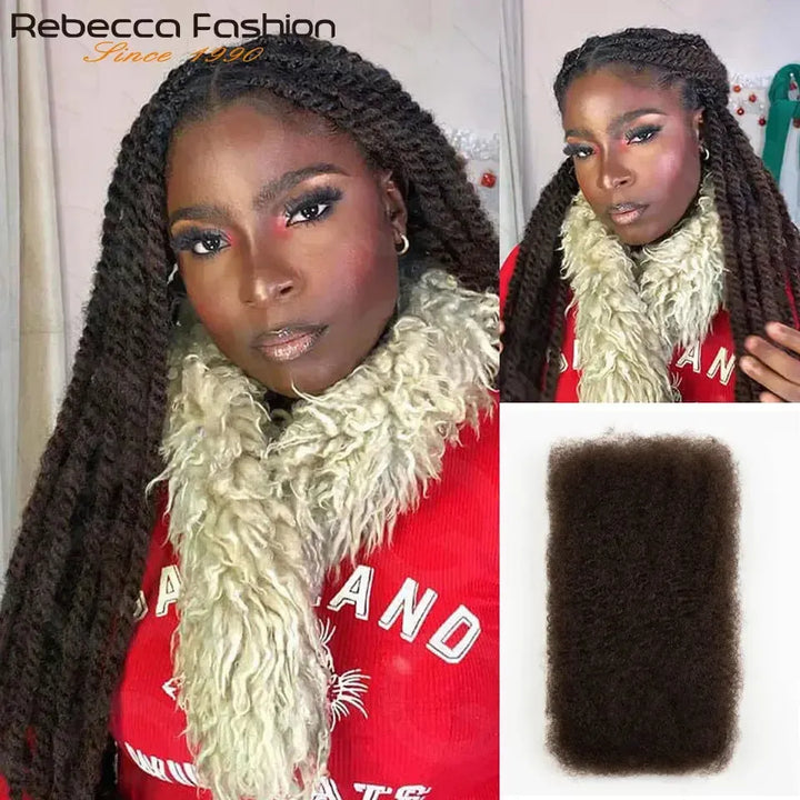 Brazilian Afro kinky Bulk Human Hair For Braiding Remy Hair-Hair Accessories-Bennys Beauty World